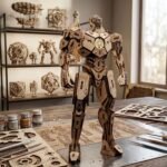 Diy wooden robot model kit
